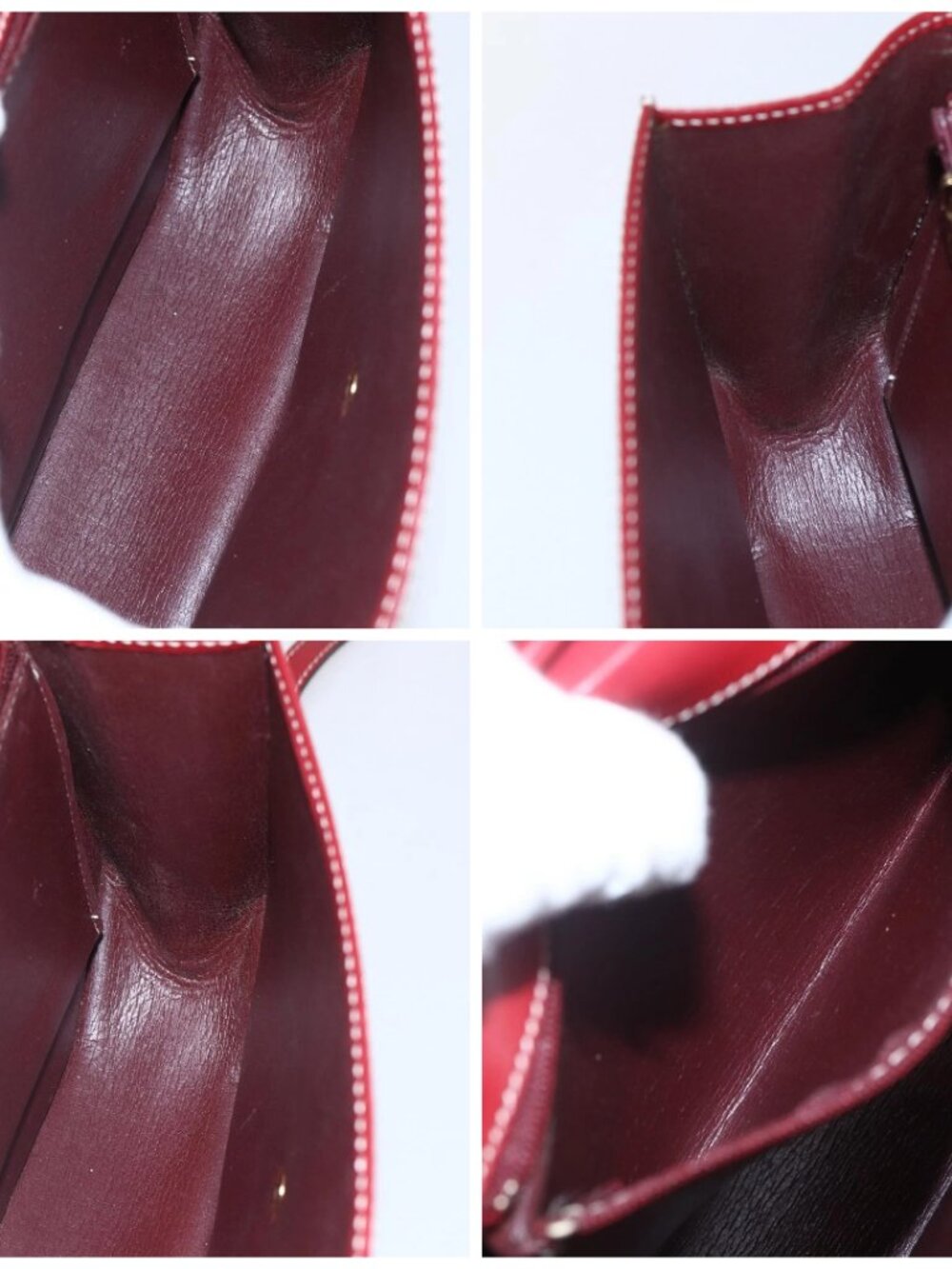 Christian Dior Hand Bag Leather 2way Red Gold Auth 159290 - Picture 15 of 16